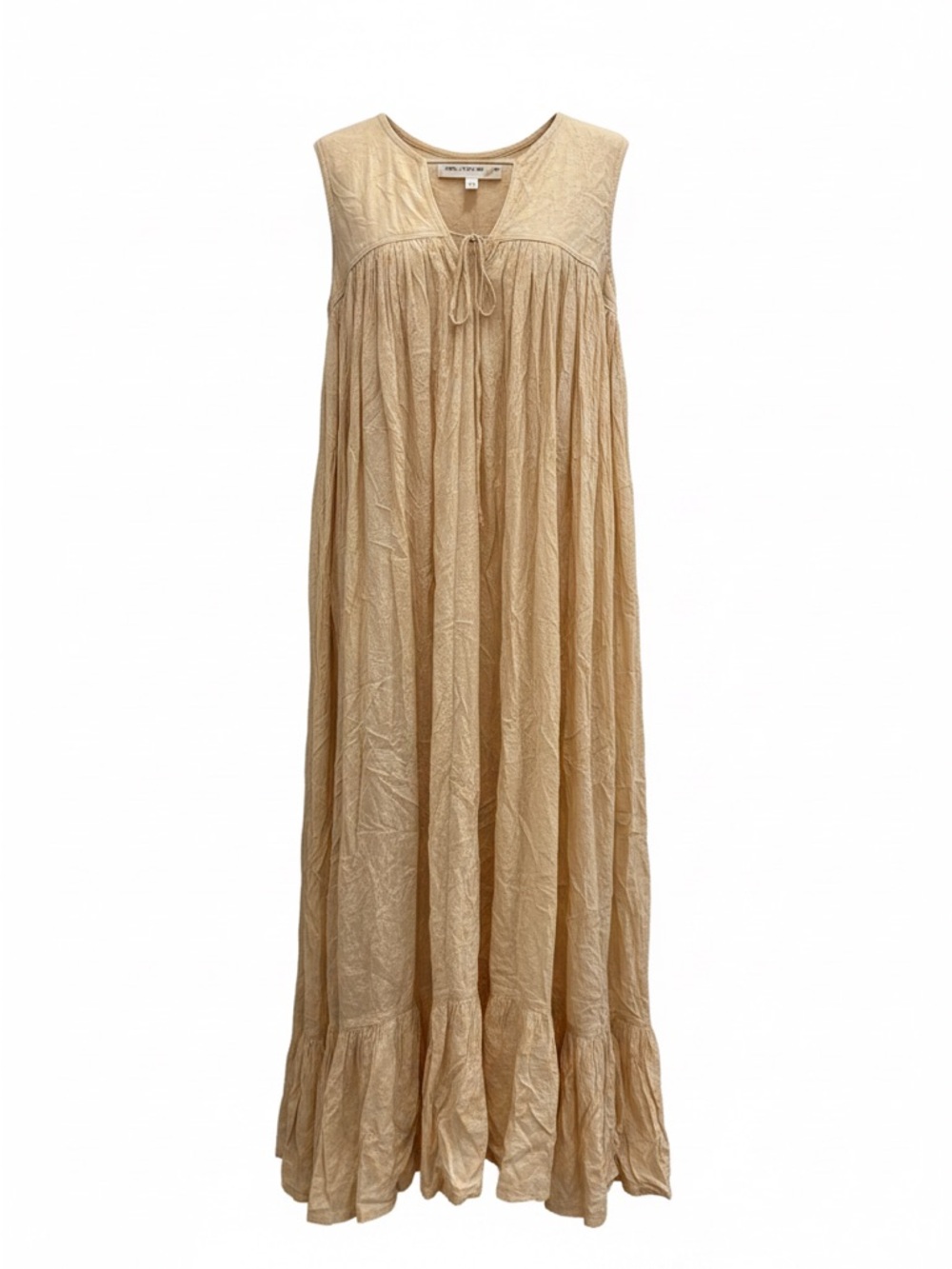 Daughters of India Cream Sleeveless Tiered Maxi Dress - Picture 3 of 6